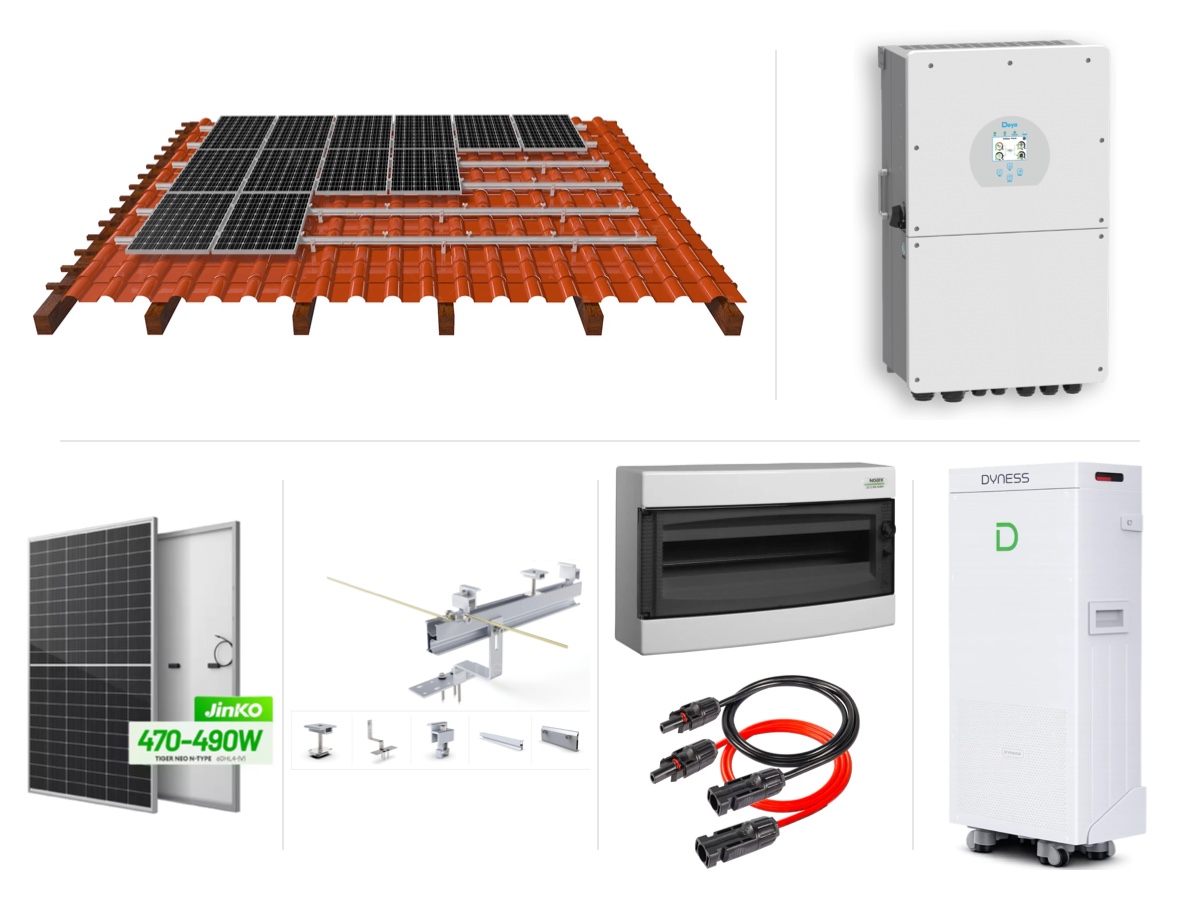 15 kW монофазна хибридна система с 16 kW инвертор и батерия 16 kWh – с монтаж и пуск