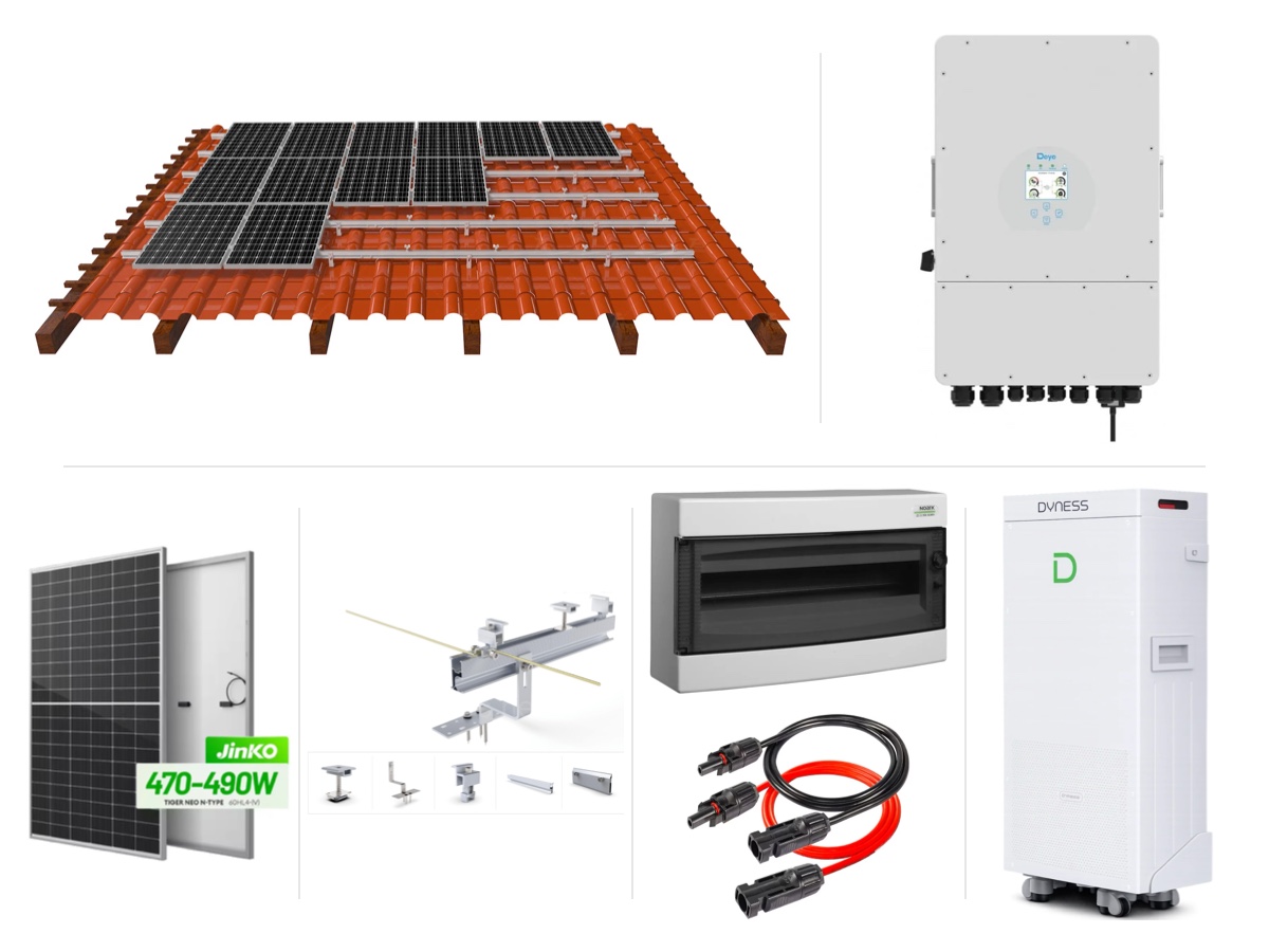 6,5 kW монофазна хибридна система с батерия 16 kWh – с монтаж и пуск