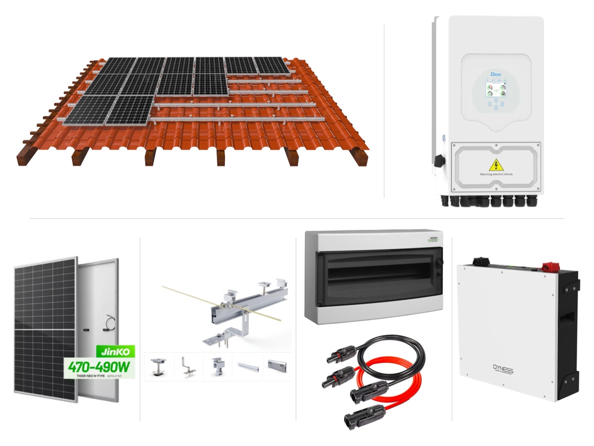 6 kW монофазна хибридна система с батерия 5 kWh – с монтаж и пуск