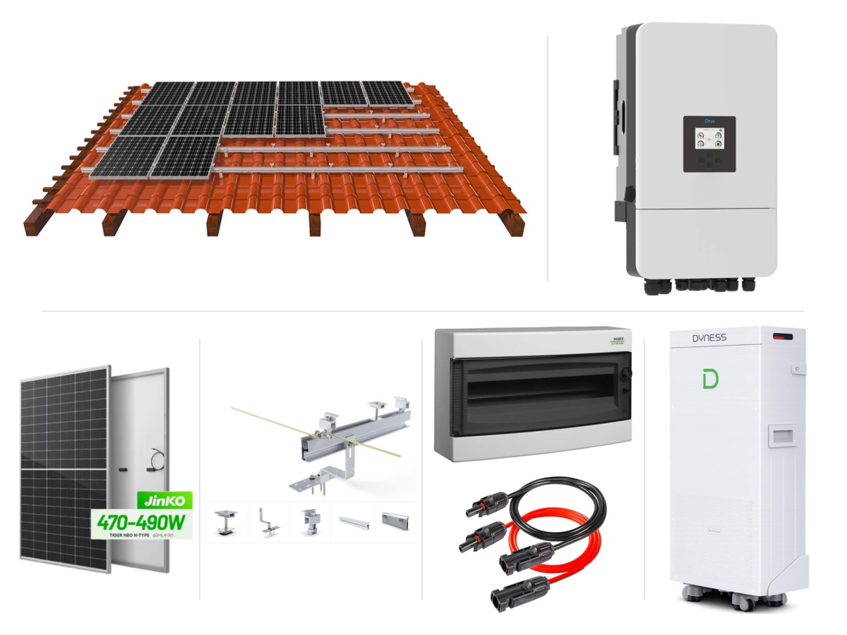 15 kW трифазна нисковолтова хибридна система с батерия 16 kWh – с монтаж и пуск